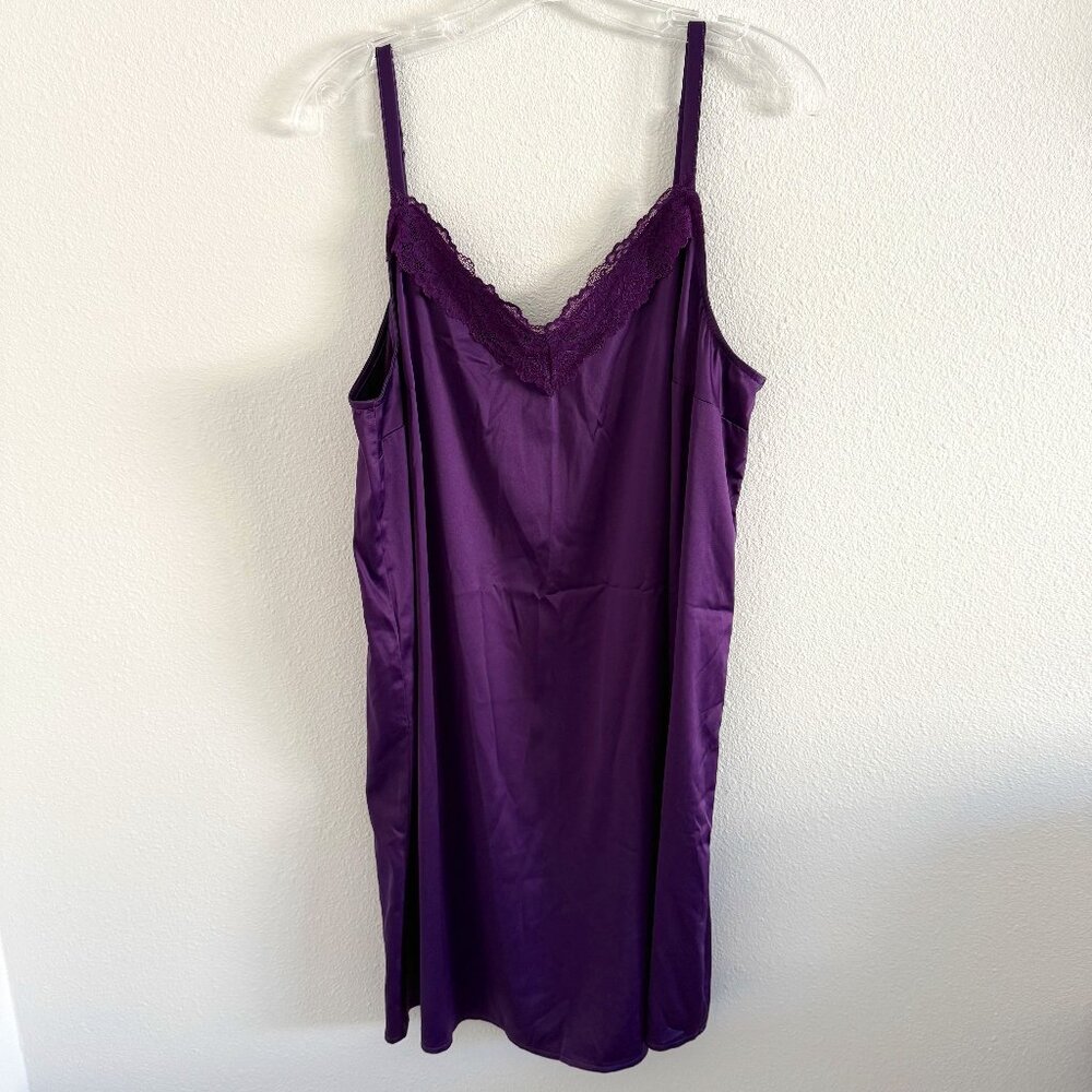 Torrid Purple Satin Lace Sleep Gown 0